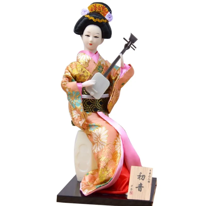 2025 Japanese Silk Furnishings Kimono Kabuki Geisha Doll Handicraft Ornaments Japanese Humanoid Figures Home Decoration ZL215