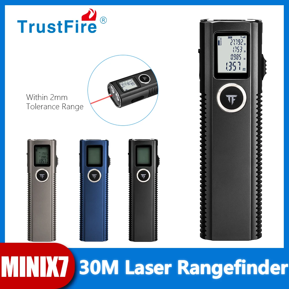 Trustfire Linterna táctica EDC LED UV con telémetro láser