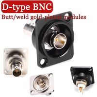 Gold-plated BNC D-type Connector 75 ohm Docking Q9 Female Head 86 Panel Installation BNC Welding SDI Video Coaxial Socket Seat