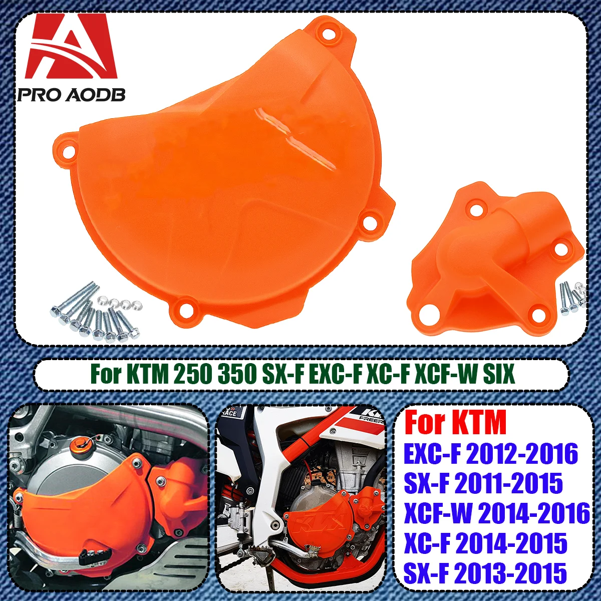 

Motocross Clutch Guard Water Pump Cover Protector For KTM 250 350 SX-F EXC-F SIX DAYS XC-F XCF-W SX-F FREERIDE 11-2016 Dirt Bike