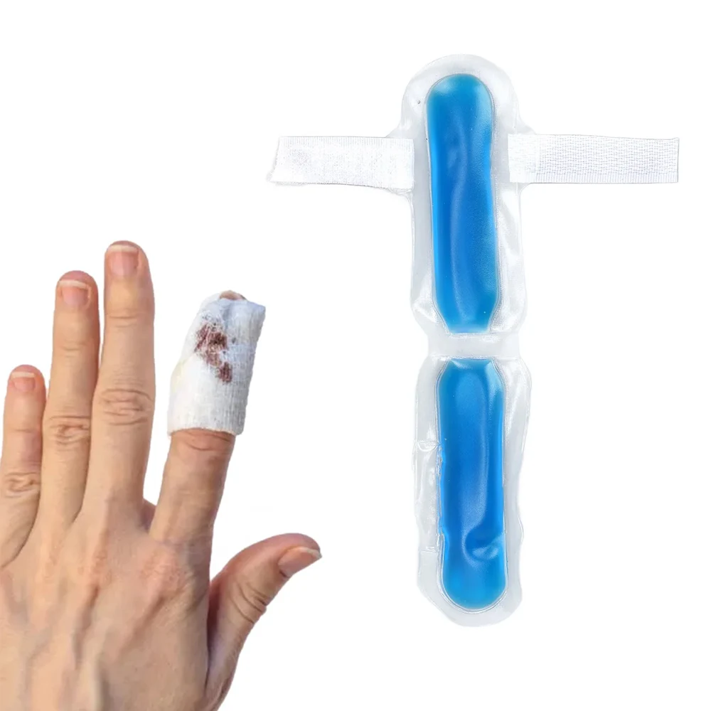

1 шт. многоразовый ледяной гель для пальцев, пакет со льдом для пальцев, холодный и горячий компресс, терапевтическая обертка, облегчение боли, отеков, лечение спортивных травм