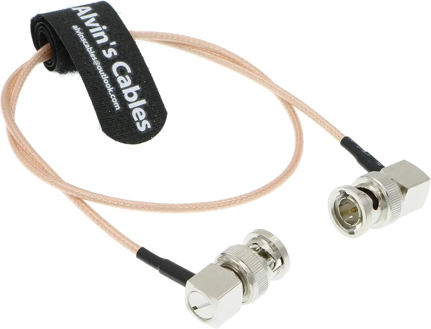 Alvin's Cables Blackmagic RG179 Coaxial BNC Right Angle Male to Male Cable for BMCC Video Camera 30CM