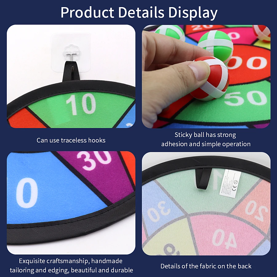 Colorful sticky ball dart board holiday party toys, indoor and outdoor interactive sports and fitness games, children's favorite