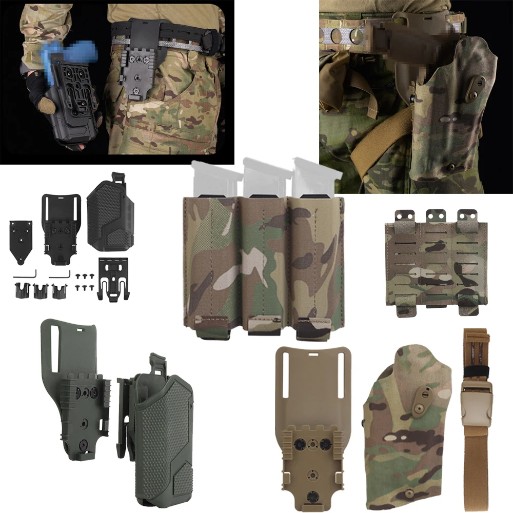 

X300U-A Light Compatible Tactical Holster,Quick Release Level 2 Lock Pistol Case Professional Airsoft Hunting Shooting Gear