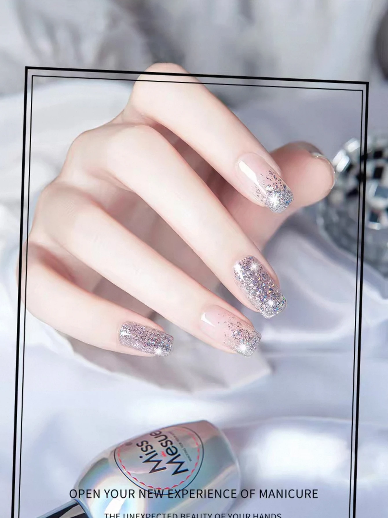 1/12개 2025 가을 및 겨울 네일 용품 살롱 세트 컬러풀 스타리 파인 글리터 크러쉬드 다이아몬드 시퀸 젤 네일 폴리시