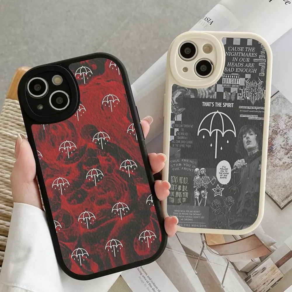 Bring Me The H-Horizons BMTH Phone Case Hard Leather For iPhone 16 15 14 13 12 Mini 11 14 Pro Max Xs X Xr 7 8 Plus Fundas