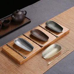 1set Handmade tea Alloy Retro style Simplicity Durable Tea shovel Anti oxidation Kung Fu tea set accessories