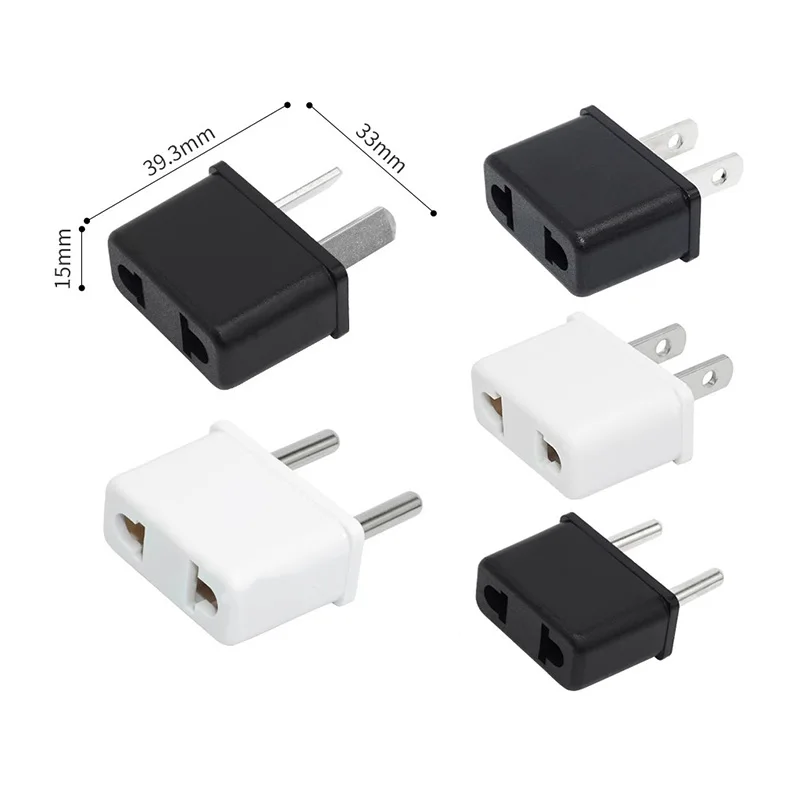 AC circular flat socket conversion plug American gauge two flat insert European/German/Australian/British insert/two pins