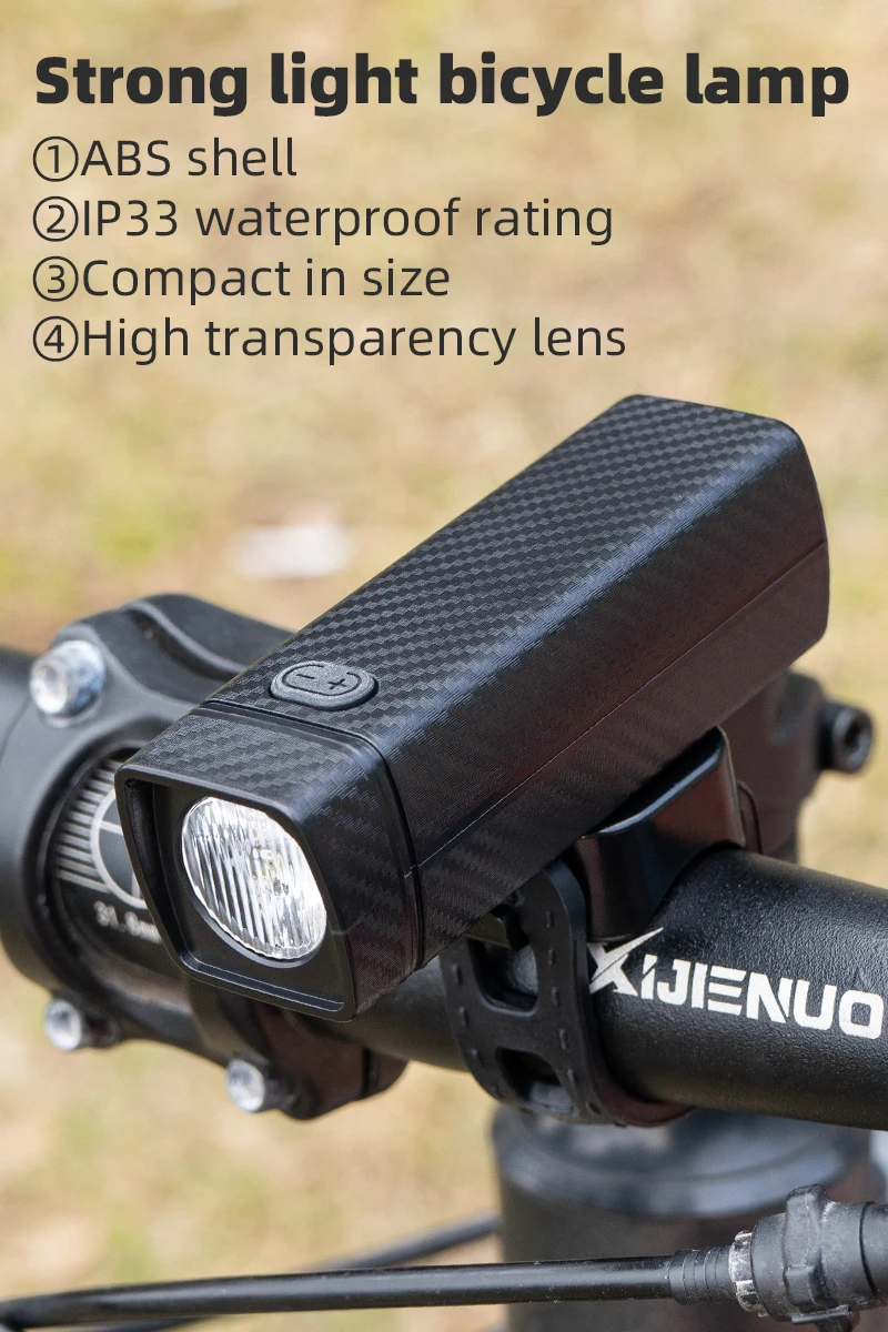 Neue wasserdichte Mountainbike-Frontleuchte, LED-Fahrradscheinwerfer, wiederaufladbare USB-Fahrradlichter für Nachtfahrten – Detail 7