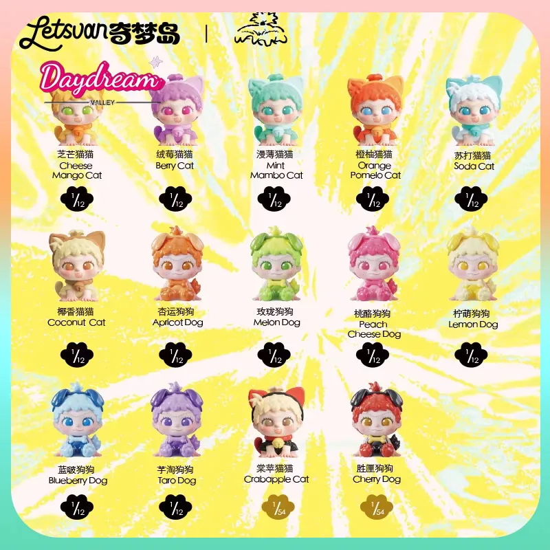

Genuine Original Letsvan Wakuku Blind Box Cat And Dog Battle Seriestrendy Blind Box Toys Figurine Ornaments Birthday Gift Dolls