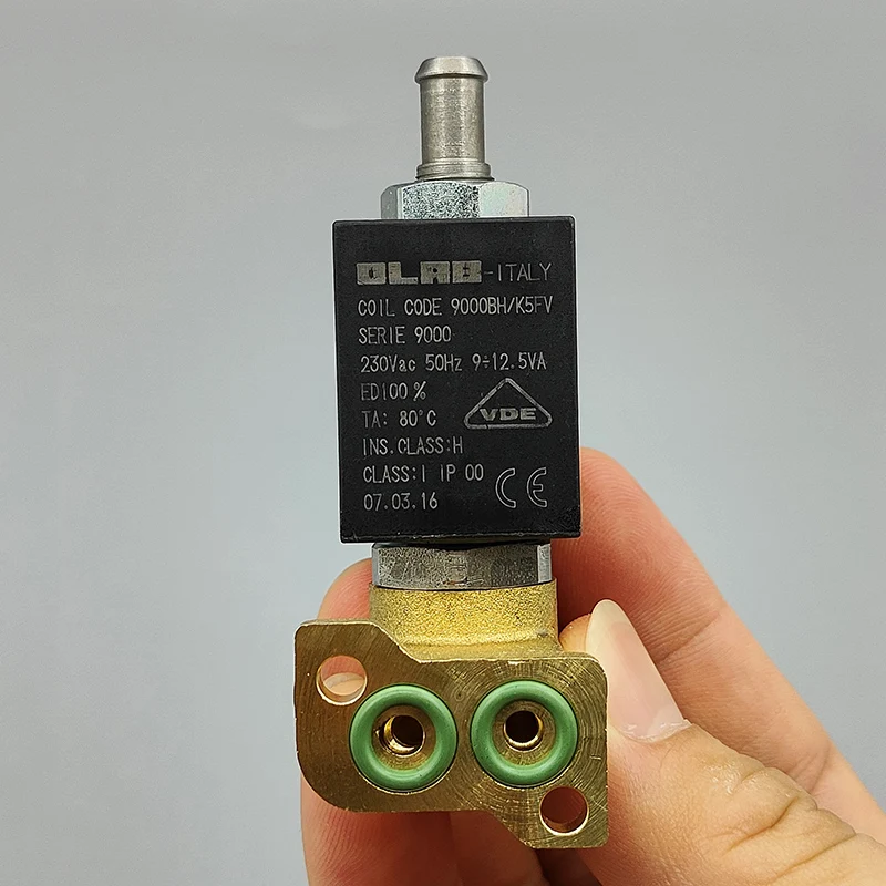 OLAB Normally Closed  2-Position 3-Way Electric Brass Solenoid Valve 9000BH AC 220V 230V for Coffee Machine Steam Hot Water