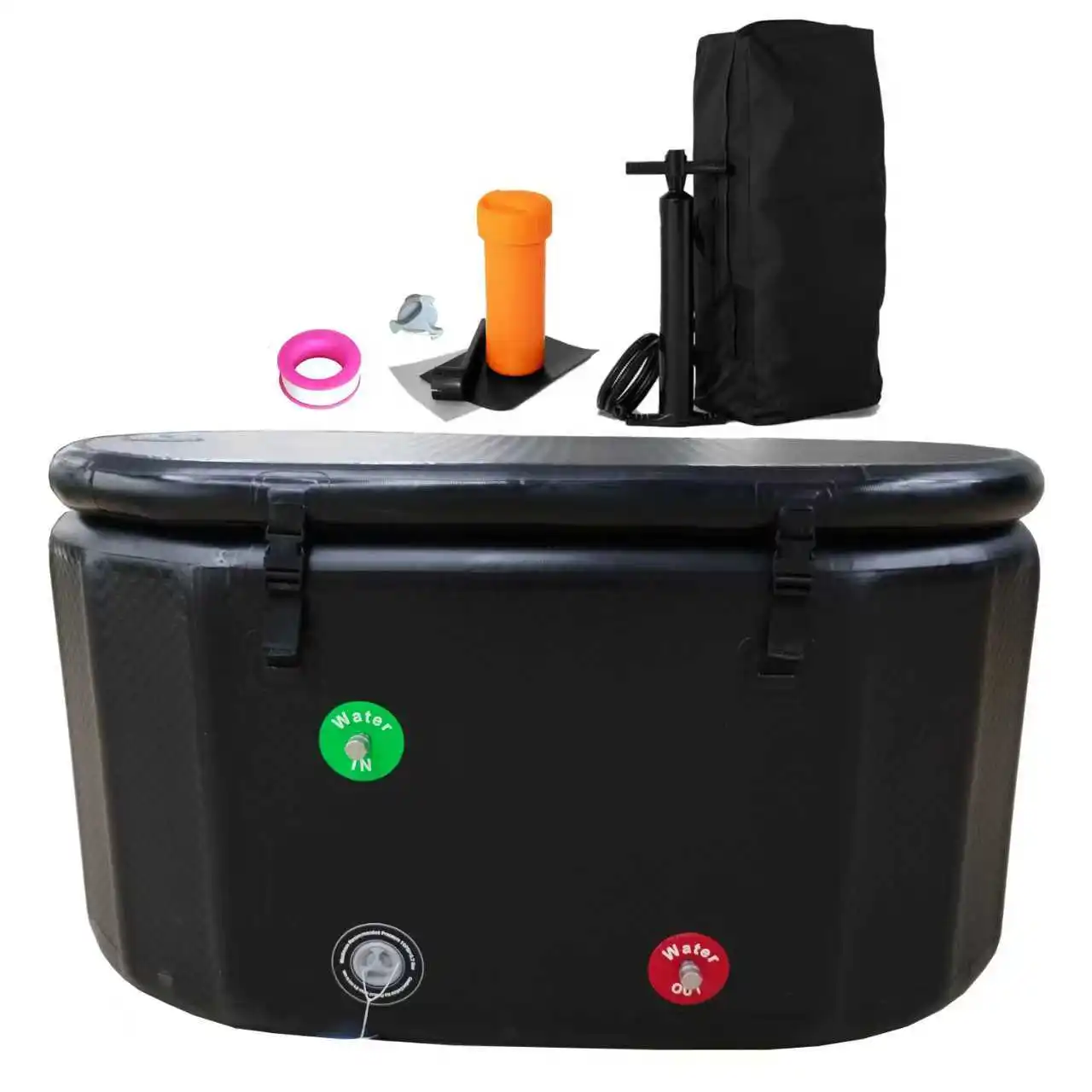 Foldable Cold Plunge Tub Compatible with Cryotherapy Inflatable Ice Bath for Sports Recovery