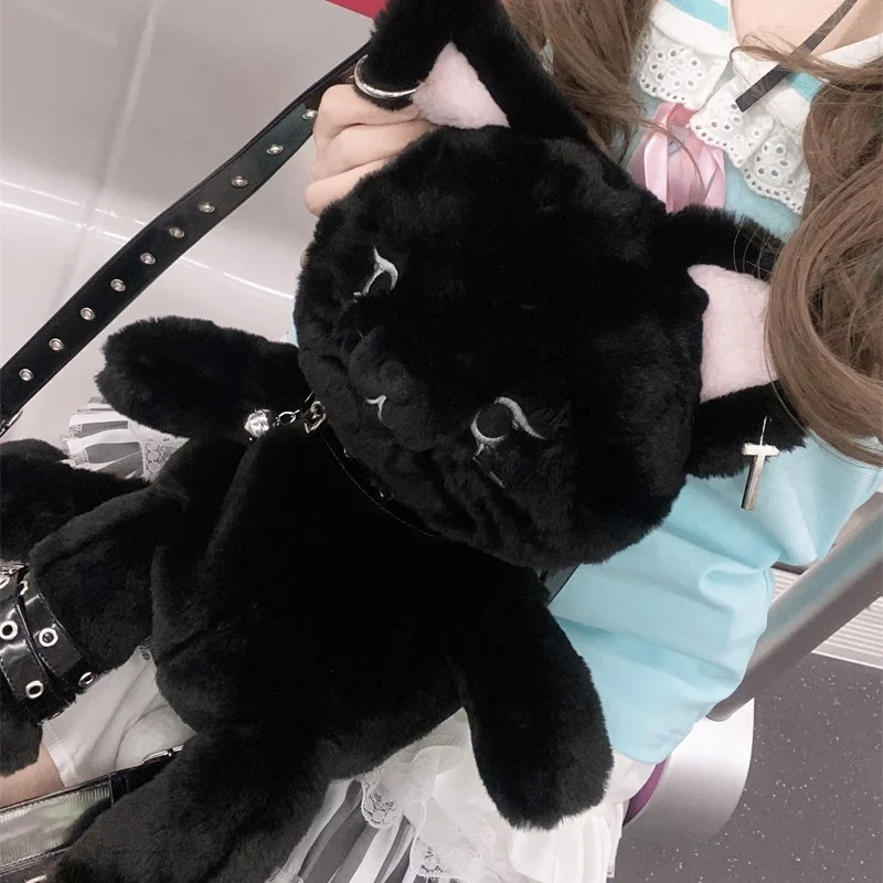 Gulu Market Original Cat Demon Plush Black Cat Doll Backpack gifts