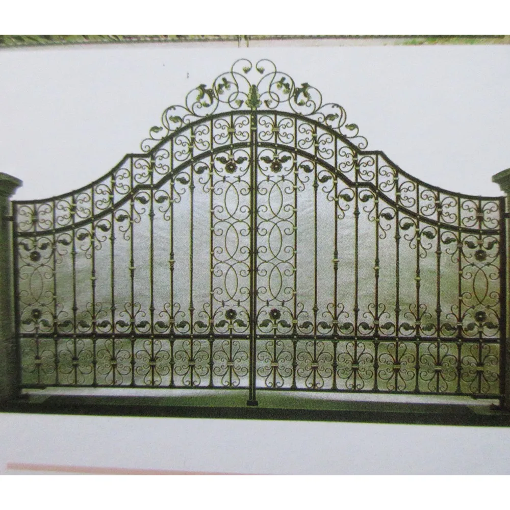 

Home Villa Steel Metal 12Ft 14Ft 16Ft Driveway Aluminum Wrought Iron Gates Door Railing Fence Designs Wg10