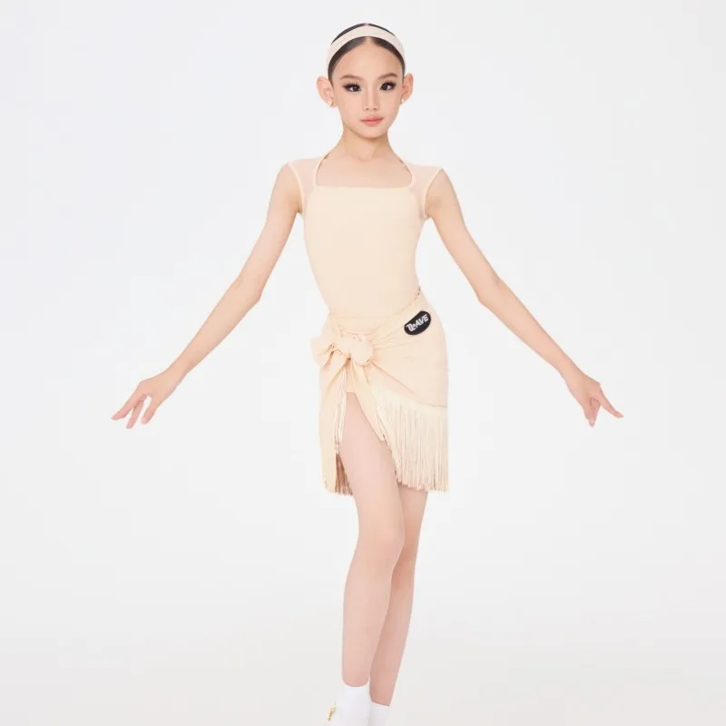 UK-Wickelrock für lateinamerikanischen Tanz: Sharp Silver Label Vielseitiger, einteiliger Halbrock mit Fransensaum für das Gesellschaftstanzkostüm im Frühling und Sommer