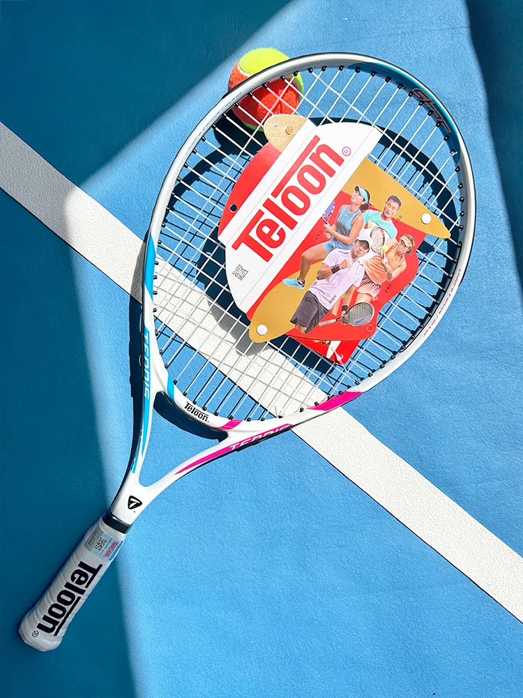 

Teloon Kids Tennis Raet Цельный предмет для начинающих с веревкой 2/23/25 дюймов из углеродного алюминиевого сплава, жесткий ip, большая голова, взвешенная