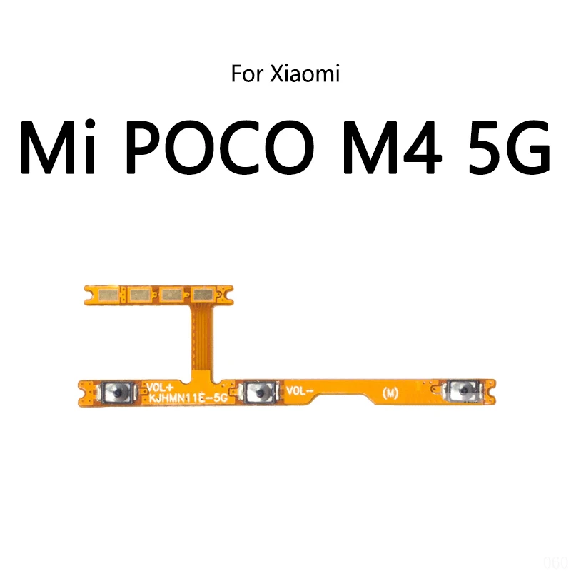 Power Button Switch Volume Mute Button On / Off Flex Cable For Xiaomi Mi POCO C3 C40 M4 Pro 5G 4G M5 M5S Pocophone