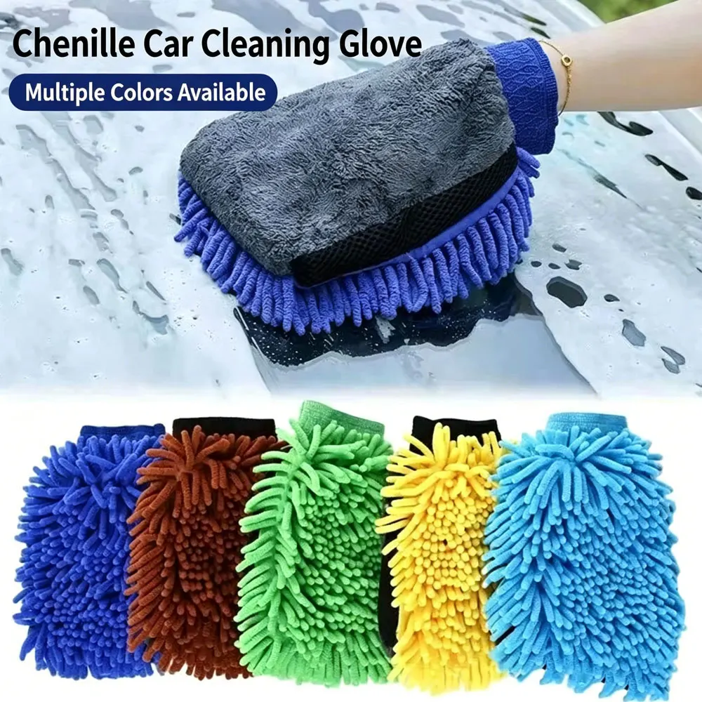 

Car washing gloves (large size) - 100 grams - Waterproof car cleaning products - Sheepskin car cleaning gloves - Car towel