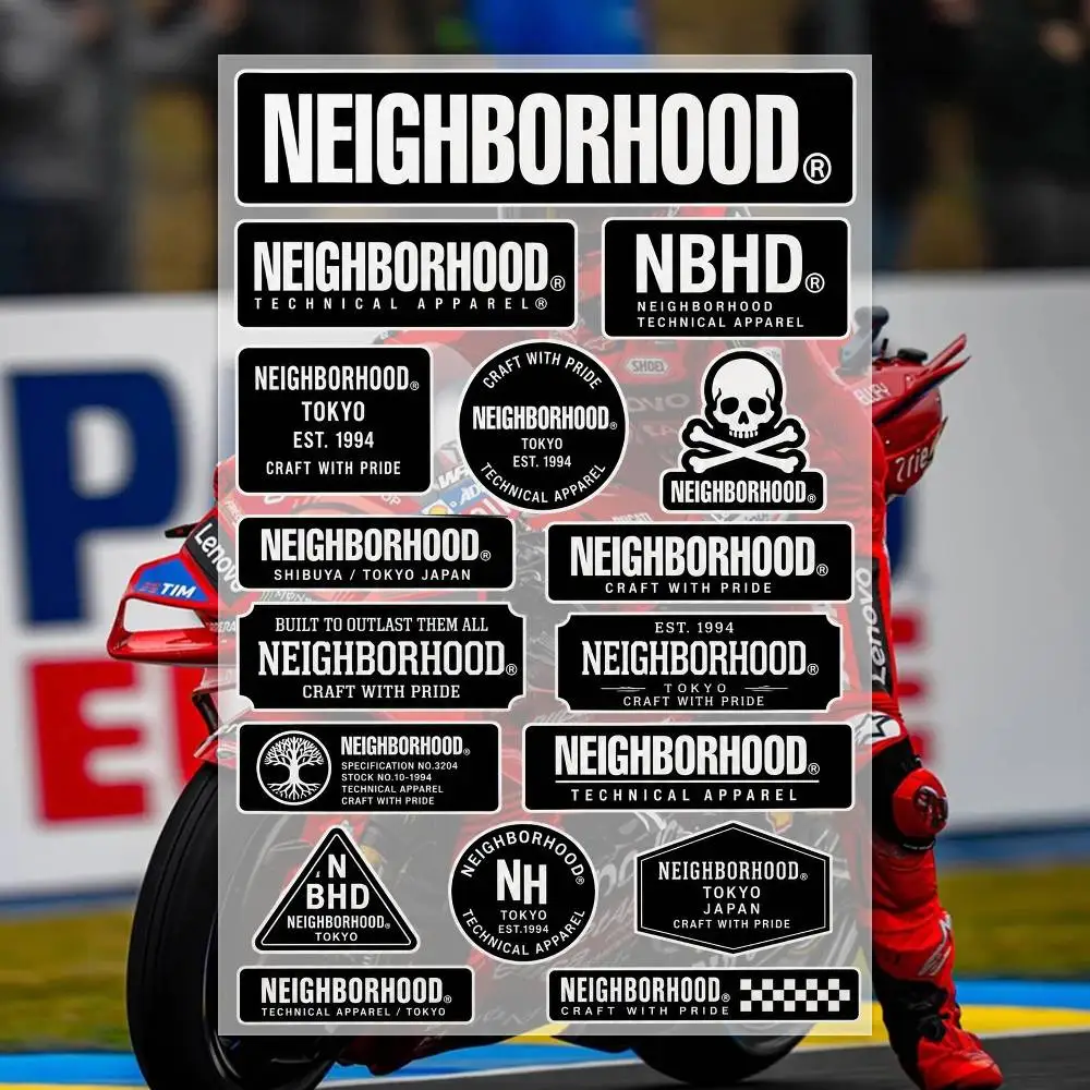 N-NEIGHBORHOOD Japanese Motorcycle Sticker Suitable for Motorcycle Body Reflective Car Sticker Helmet Decal