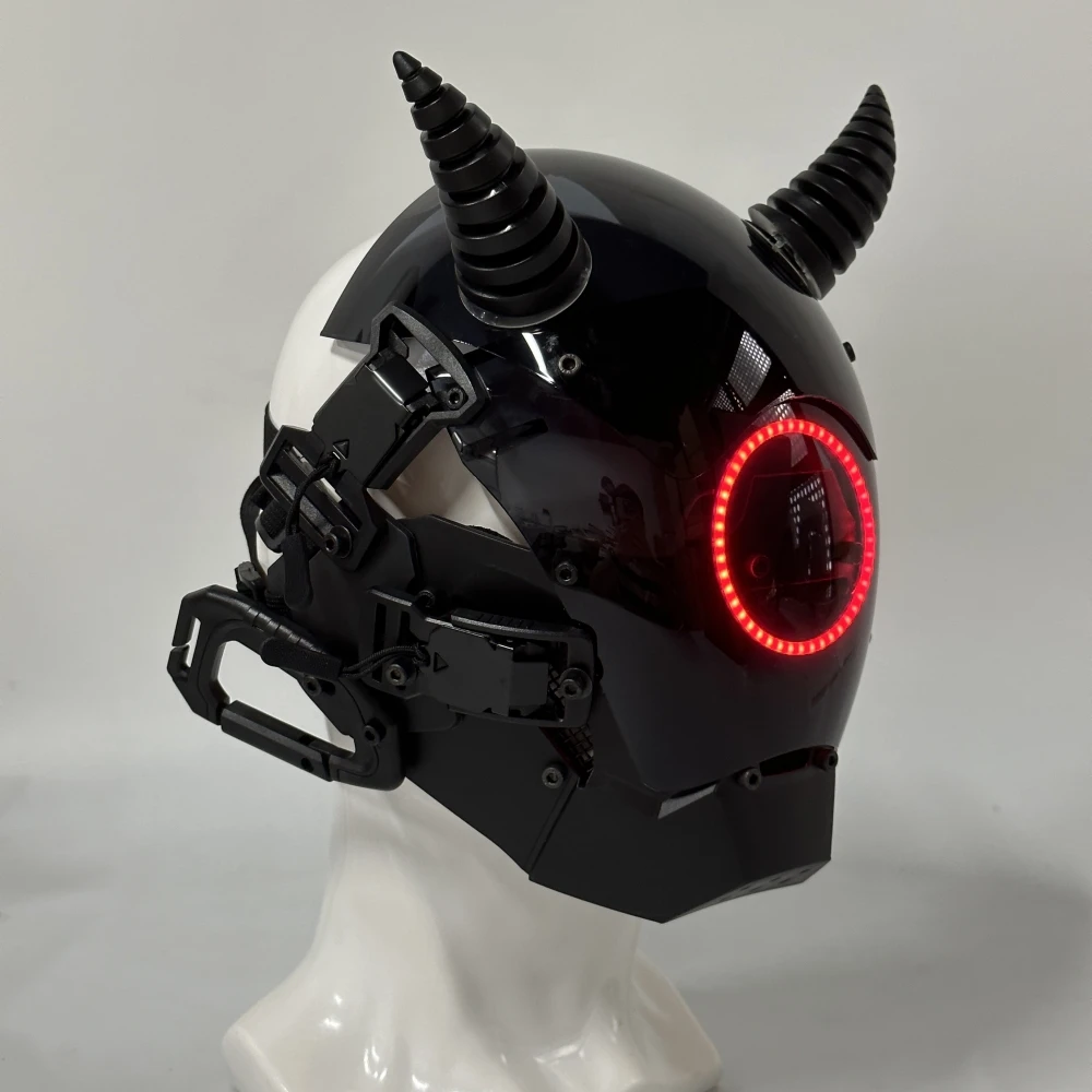 Cyberpunk Mask Cosplay Glow-in-the-dark Mask Teen Warrior Mask Music Festival Party Gift Cosplay