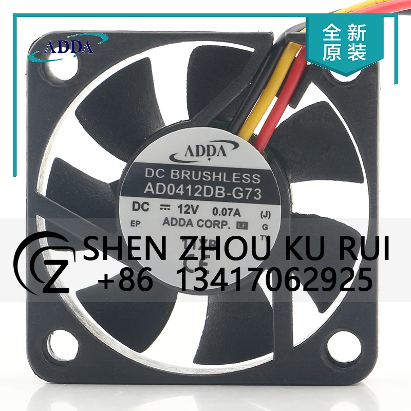 

Original Taiwan ADDA AD0412DB-G73 5V 24V 48V DC12V 0.07A AC EC 4010 40X40X10MM 4CM Quiet double ball bearing chassis cooling fan