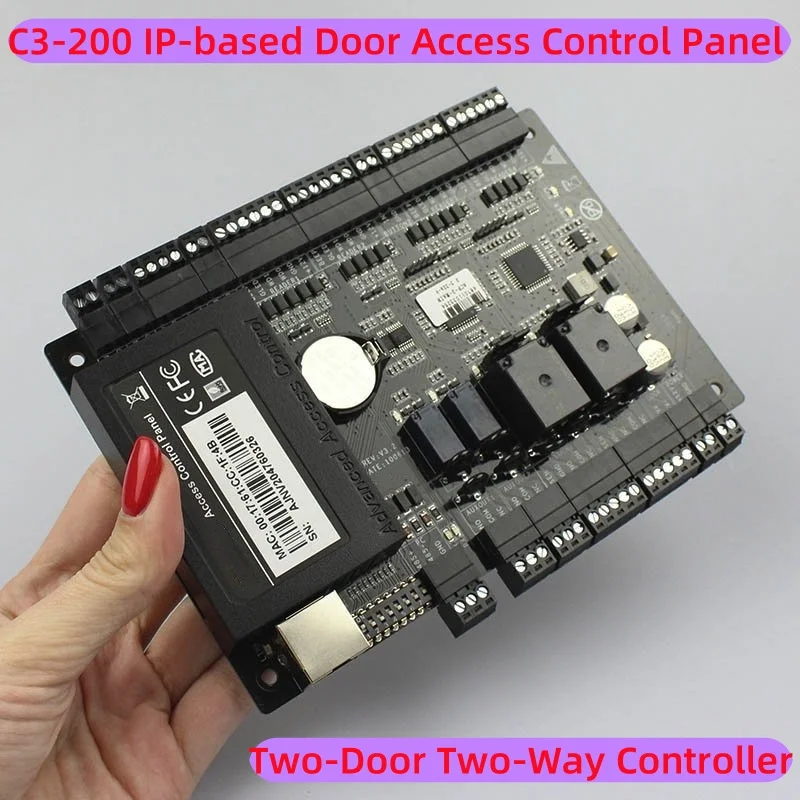 

ZK C3-200 IP-панель контроля доступа, 2-дверное двустороннее управление TCP/IP RS485 Linux Система безопасности для офисного отеля, фабрики, 30000 пользователей