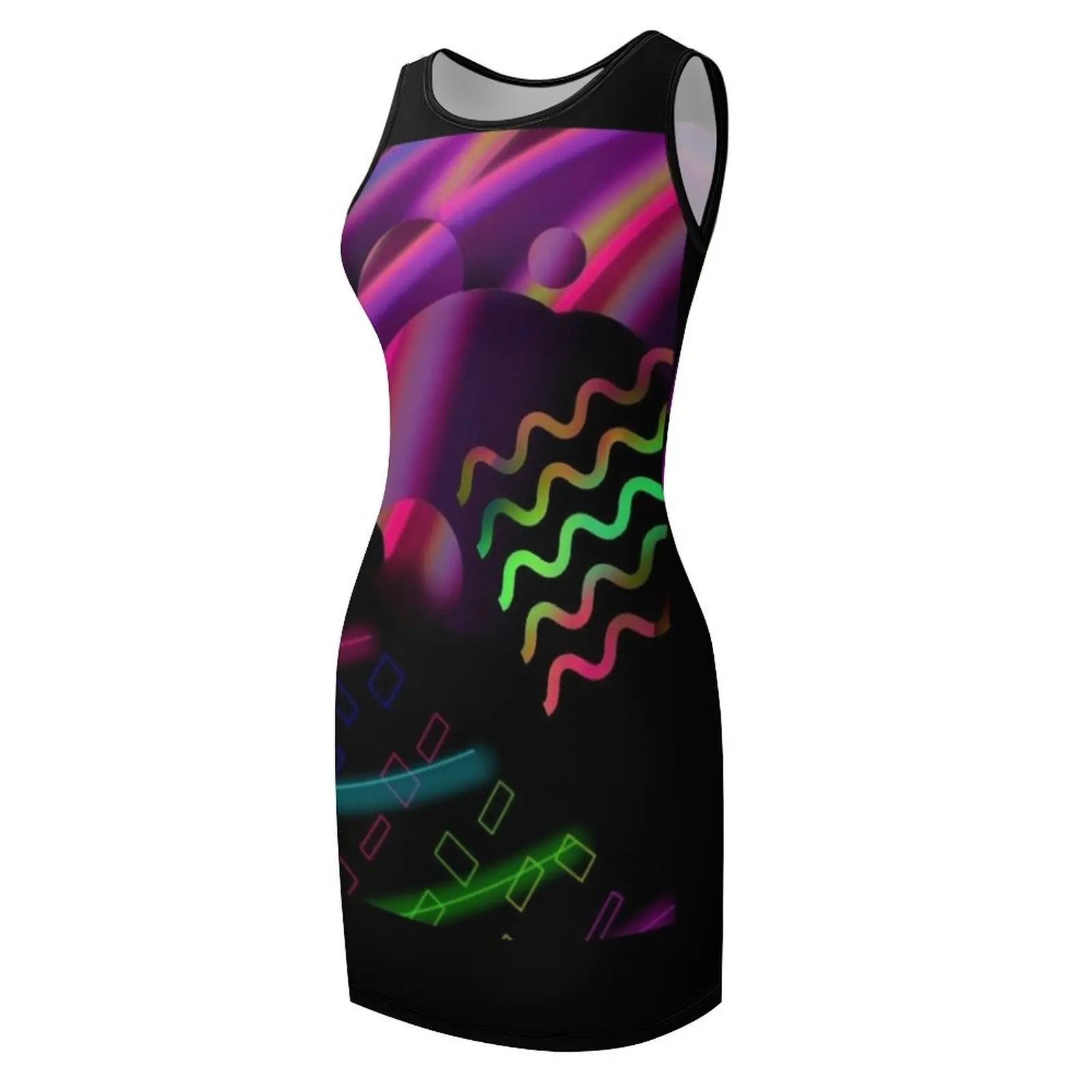Spaz Razzmatazz Ärmelloses Sommerkleid für Damen 2025, Sommerkleid Damen 2025, Abendkleid Damen Vintage