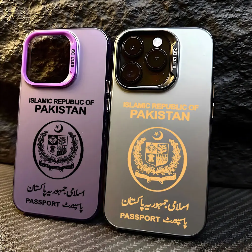 Pakistan Passport Phone Case For iPhone 16 15 14 13 12 11 Pro Max X XR XSMAX 8 7 Plus Candy Matte Shockproof Back Cover