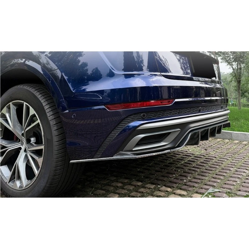 لأودي Q8 4M Sline 2019-2023 3 قطعة الناشر الخلفي الشفة الخلفية سبويلر الزاوية المفسدين تعديل التصميم الخارجي مادة ABS #2
