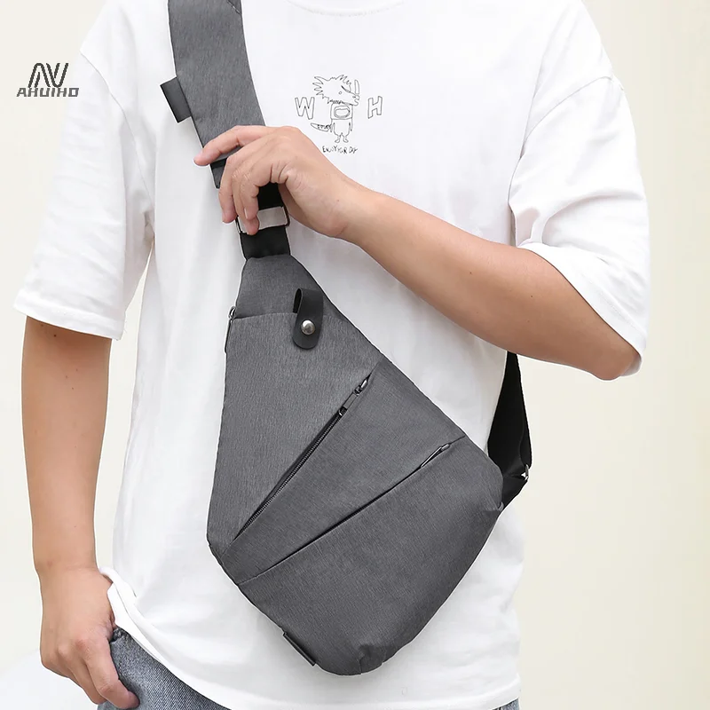 Multifunction Chest Bags Anti Theft Crossobdy Bags for Men Waterproof Male Cross Body Messenger Bag Digital Storage Bag