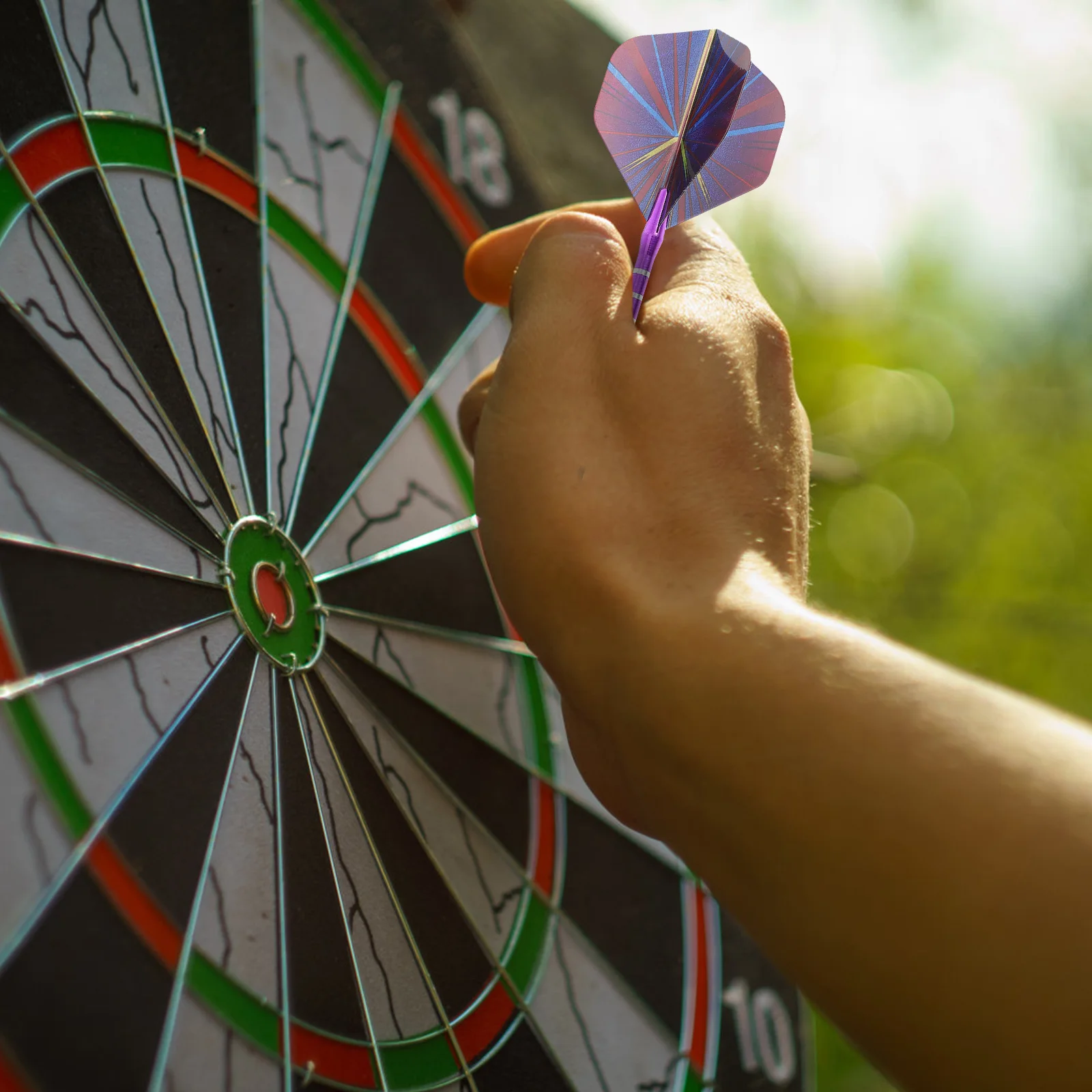 Zestaw akcesoriów 18 szt. Aluminiowe trzonki, lotki, O-ringi, akcesoria do gier na świeżym powietrzu, obrotowy trzonek dla miłośników darta, przenośny.