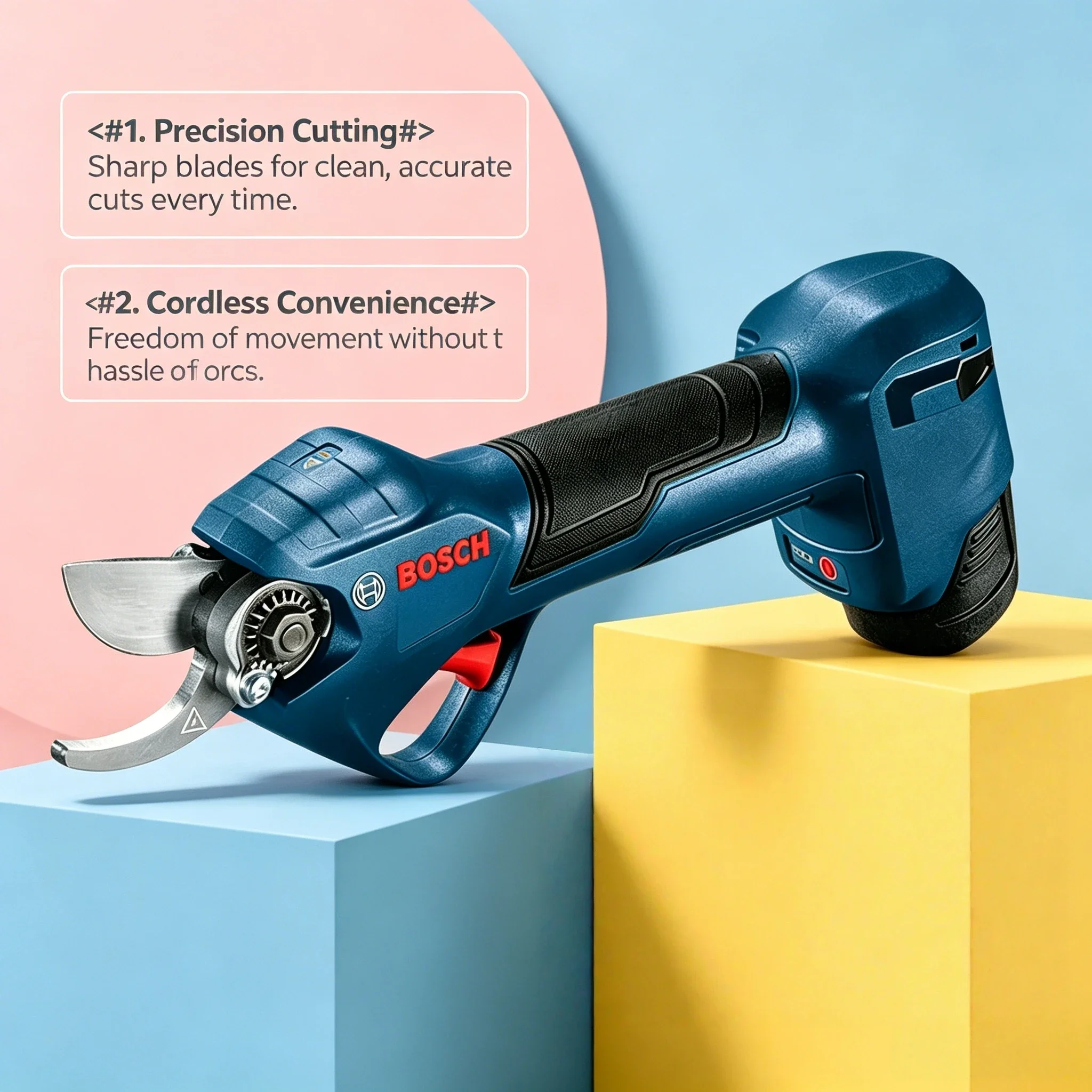 Bosch Pro Pruner 12V High-Performance Rechargeable Pruning Shears, Garden Power Tool