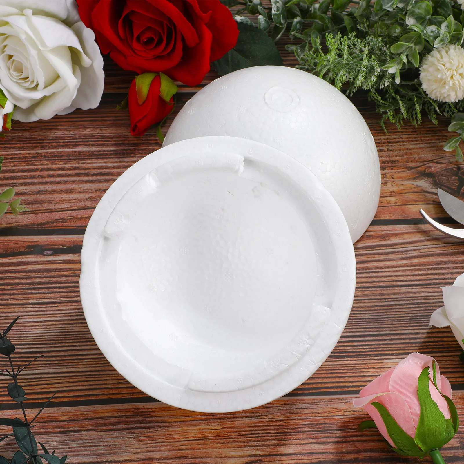 Large White Foam Ball Smooth Surface DIY Craft Supply for Christmas Ornaments Wedding Decor Party Centerpieces Handmade view 2
