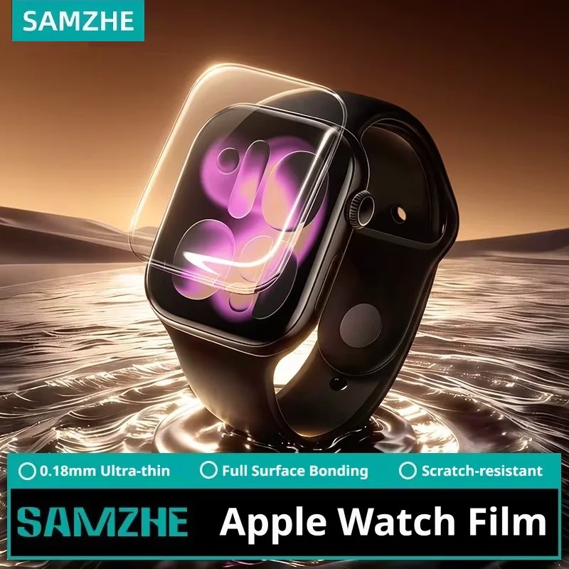 SAMZHE Screen Protector Film For Apple Watch 11 10 9 8 7 SE3 SE2 SE 40-46MM Full-coverage Protective Film HD Film For iWatch
