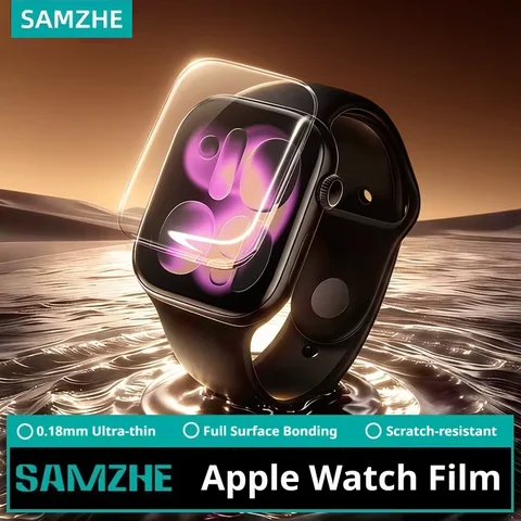 SAMZHE Screen Protector Film For Apple Watch 11 10 9 8 7 SE3 SE2 SE 40-46MM Full-coverage Protective Film HD Film For iWatch