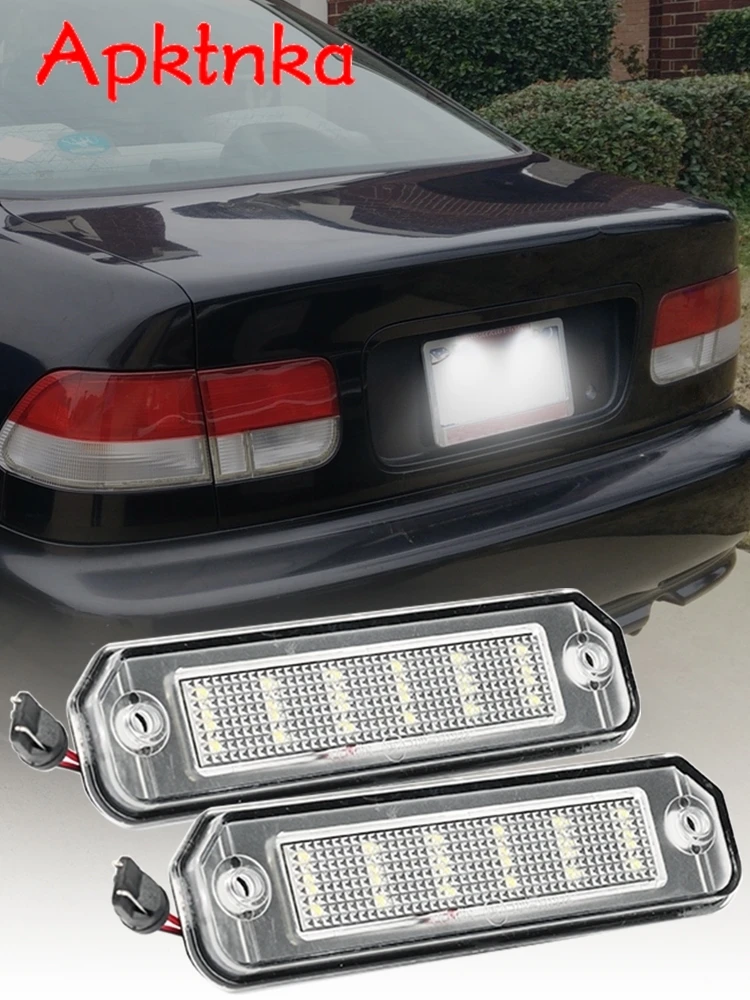 2X Waterproof Canbus No Error For Honda Civic Coupe 1996-2000 1998 Hatchback 1992-1995 1994 Tuning License Plate Lamp E57 6000K