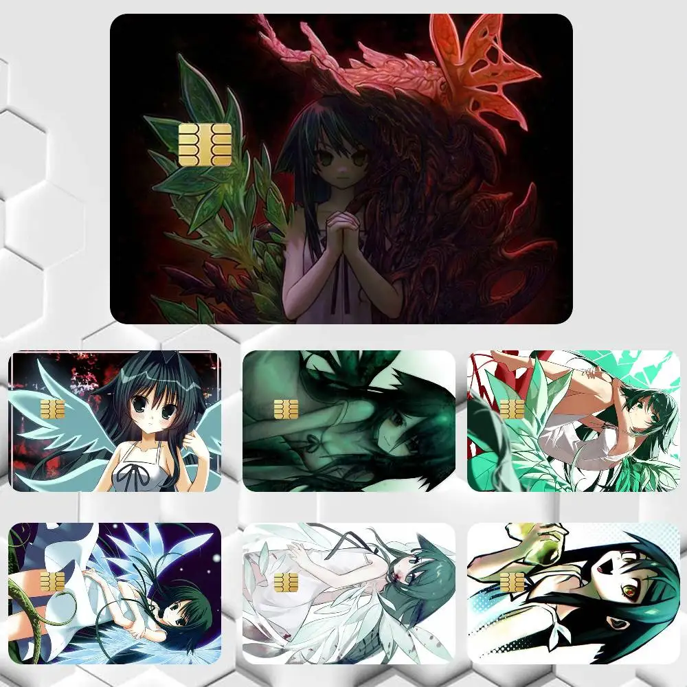 Anime Girl Saya no uta  Sticker Film Tape Skin for Credit Card Debit Card Cartoon Waterproof Stickers