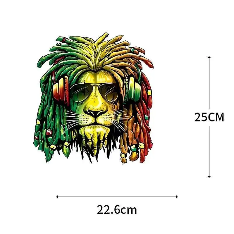 Mighty Lion Heat Transfer T-shirt Printed Stickers Iron On Men\'s Sweatshirt DIY Decoration Ironing Vinyl Transfer Stickers