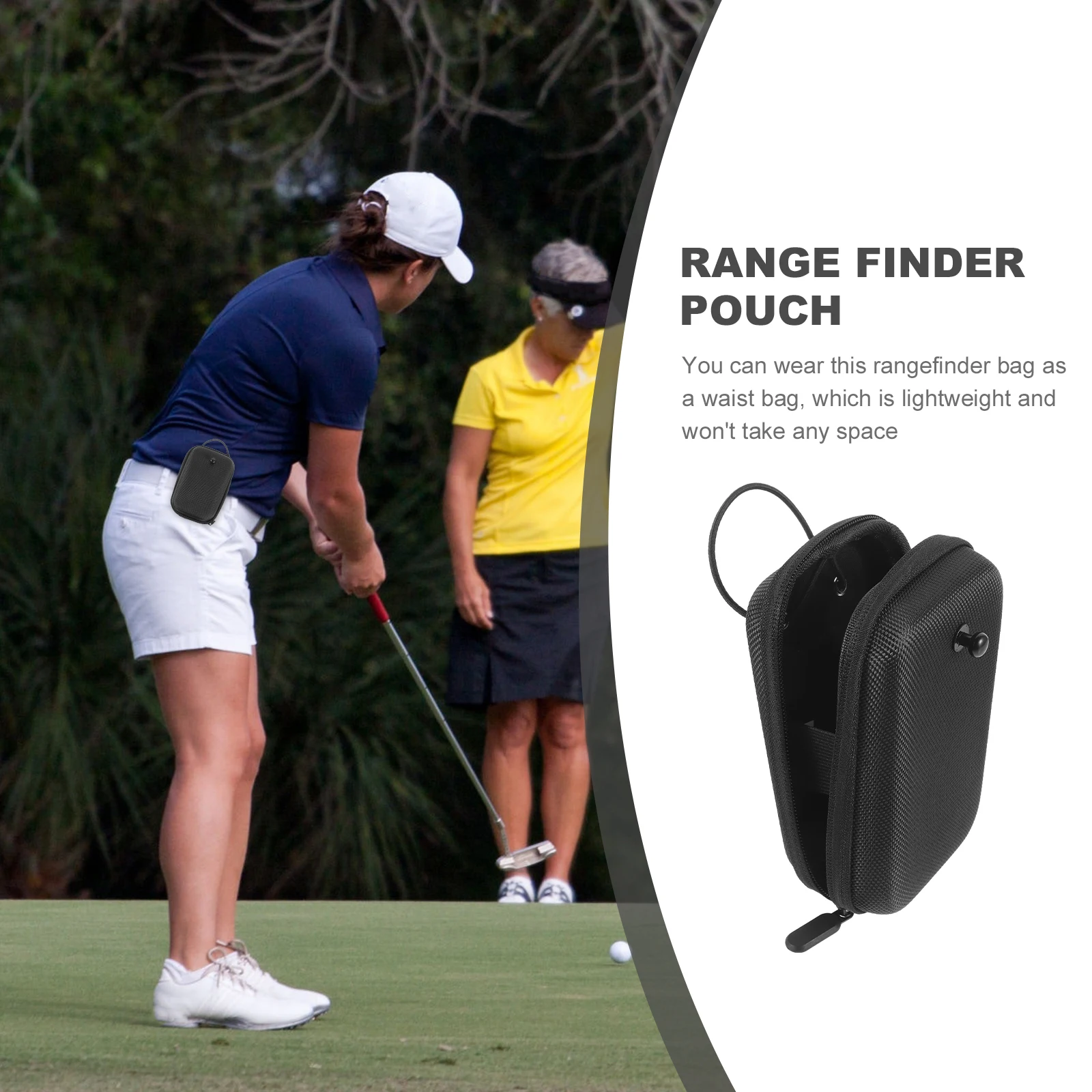 

Golf Rangefinder Pouch Black Shockproof Storage Case Lightweight Portable Multi-function Case Rangefinder