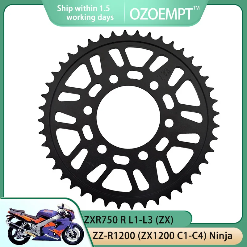 

OZOEMPT 530-44T Motorcycle Rear Sprocket Apply to ZXR750 R L1-L3 (ZX) ZX-9R (ZX900 B1-B4) Ninja ZZ-R1200 (ZX1200 C1-C4) Ninja