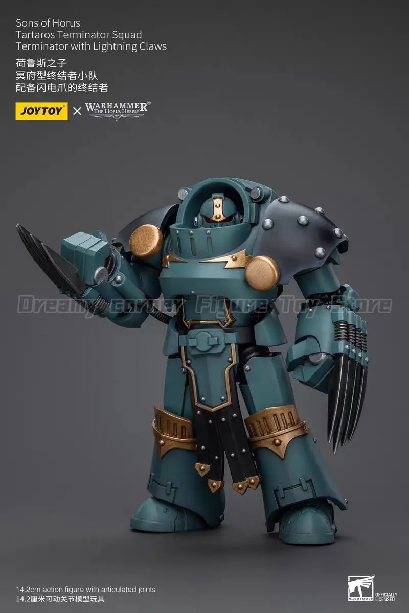 

【В наличии】JOYTOY Warhammer 40K Sons of Horus Tartaros Terminator Squad Terminator с Lightning Claws Фигурка 1/18