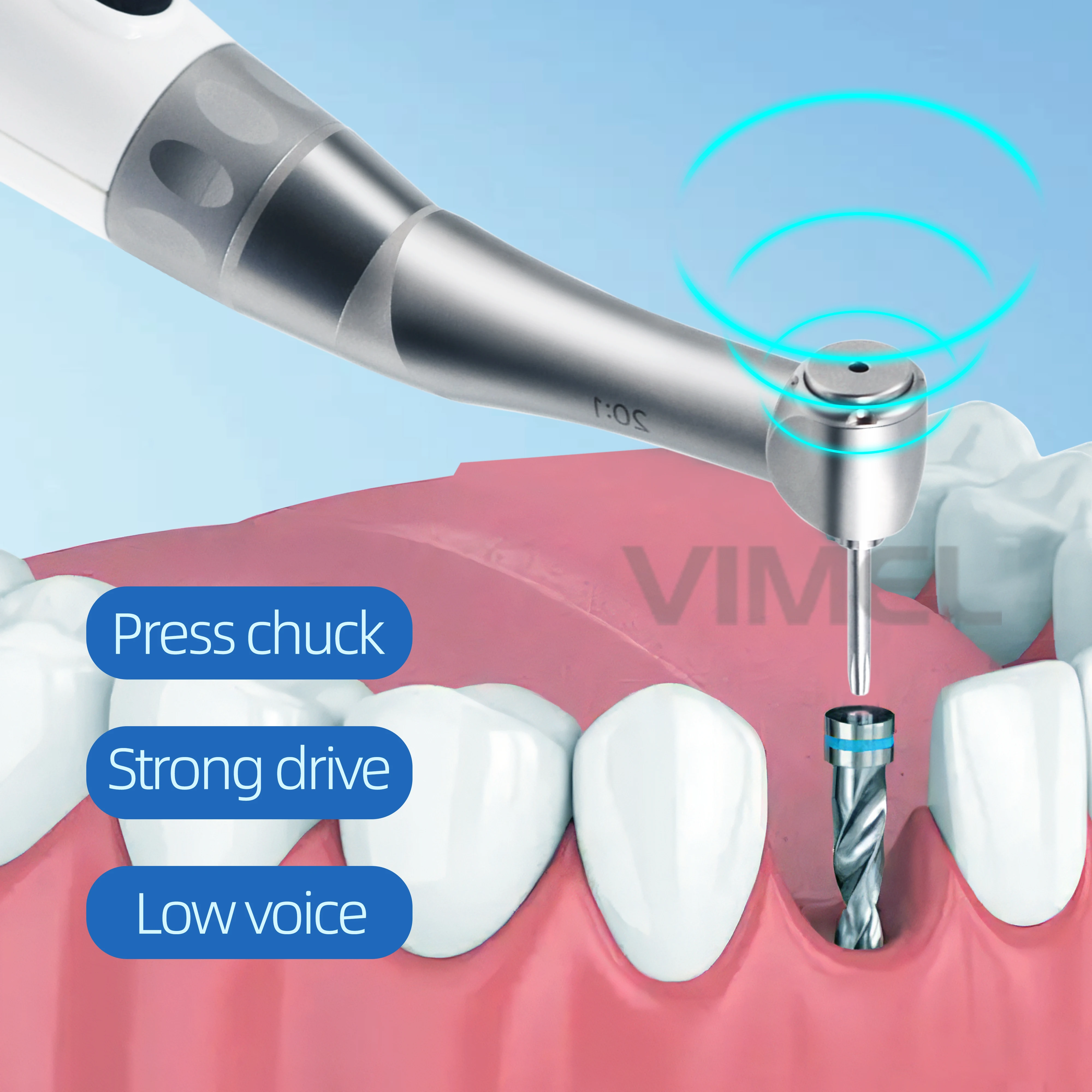 

Dental Universal Electric Wireless Torque Implant Torque Wrench Upgraded to 50Ncm and 50rpm Equipment