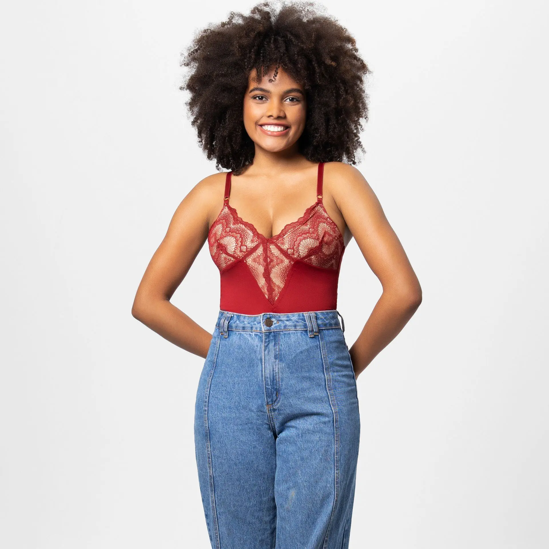 Macacão V profundo para mulheres, roupa interior sexy, costura de renda, tanga superior, plus size