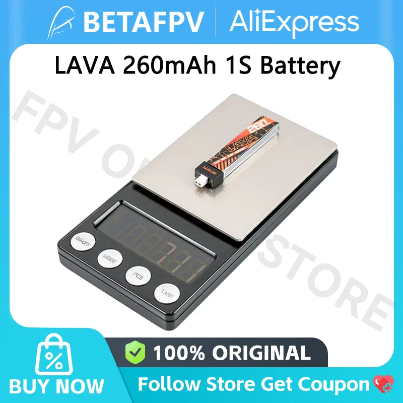BETAFPV Lava 550mAh 1S LiHV 75C – Batterie FPV Avec Connecteur BT2.0, Pour Drones Tiny Whoop (Meteor75, Cetus Pro, Cetus X, Etc