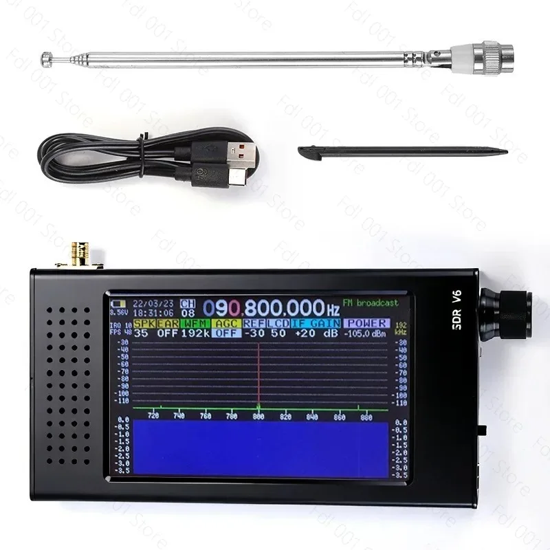 Full Band DSP V6 SDR Radio Receiver Digital Demodulation FM MW SSB CW Shortwave Receiver for HAM Radio Enthusiasts