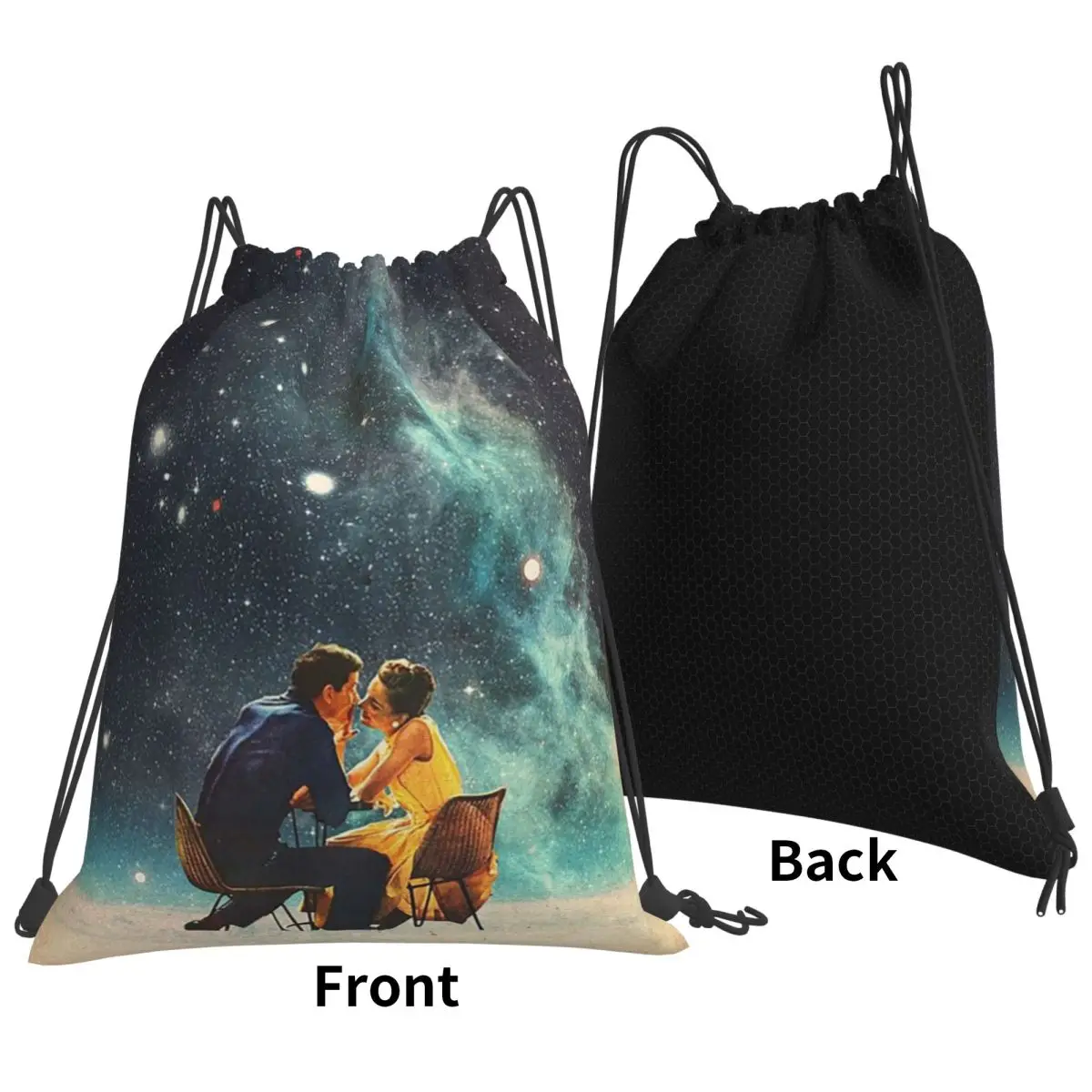 I'll Take You To The Stars For A Second Date バックパック ファッション ポータブル巾着バッグ 雑貨バッグ ブックバッグ 旅行 学校用