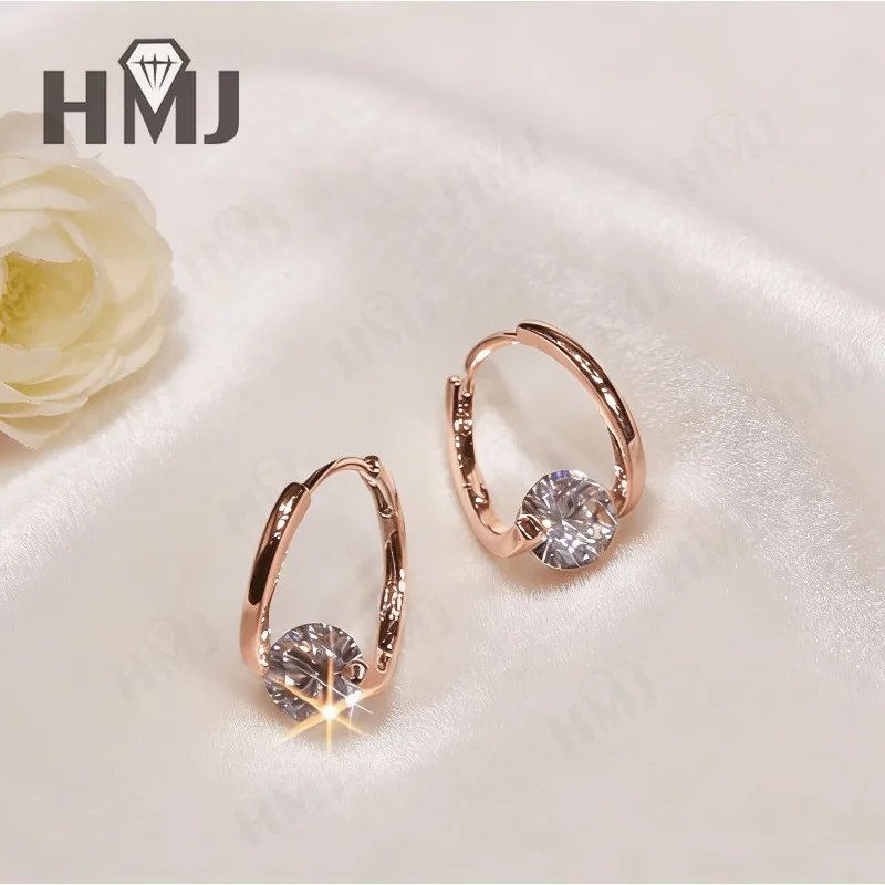 Moissanite Earrings with 1-2CT D Color Round Moissanite 925Silver Plated Ear Stud for Women Fashion Daily Christmas Gift Quality