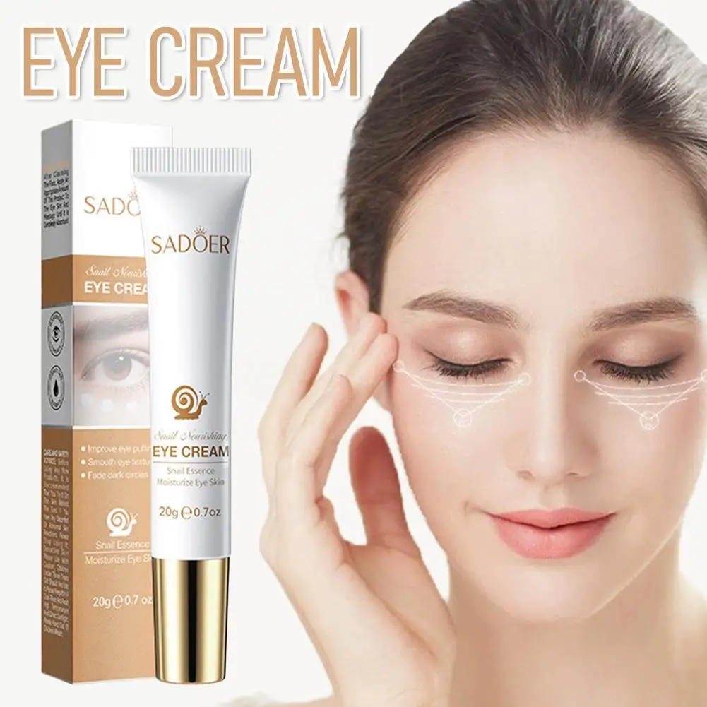 

1/2 шт., 20 г, крем для глаз с экстрактом улитки, против темных кругов под глазами, устраняет мешки под глазами, увлажняет кожу вокруг глаз, средства по уходу за кожей.