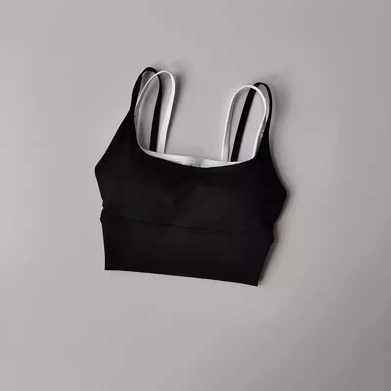 Soutien-gorge de Sport pour femmes gilet de gymnastique Yoga beauté noir bustier tubulaire course soutien-gorge de Sport Fitness Yoga haut court sous-vêtements Sexy Sport soutien-gorge haut