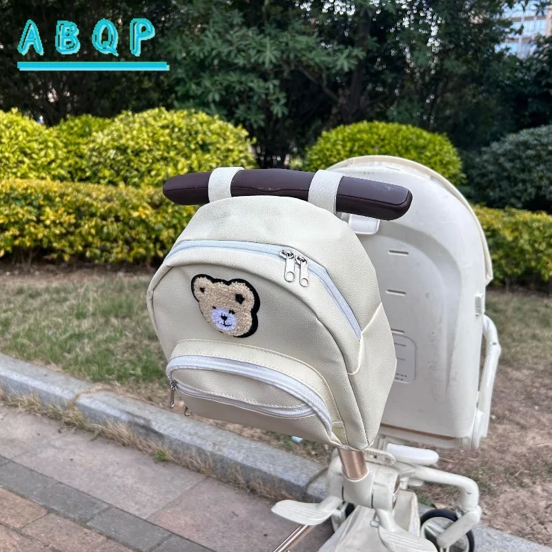 New Baby Stroller Bag Cartoon Cute Multifunctional Baby Stroller Bag Large Capacity Fashionable Baby Stroller Diaper Storage Bag